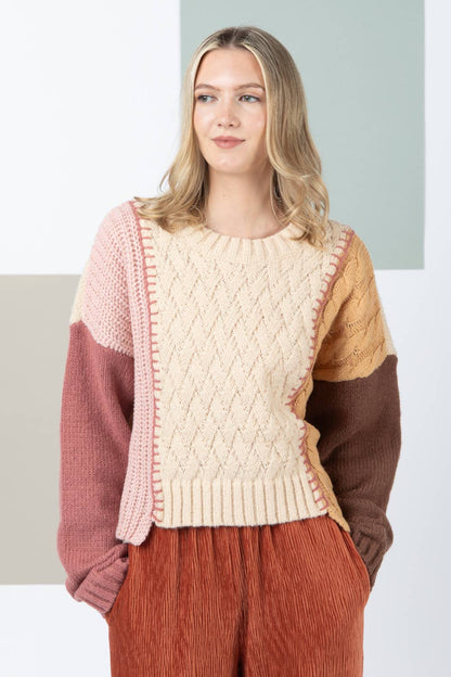 Color Block Knit Sweater