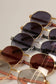 Faux Wood Frame Round Sunglasses