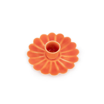 Orange Flower Candle Holder