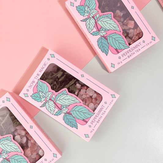 Peppermint Tarot Botanical Bath Tea Box Bath Additives